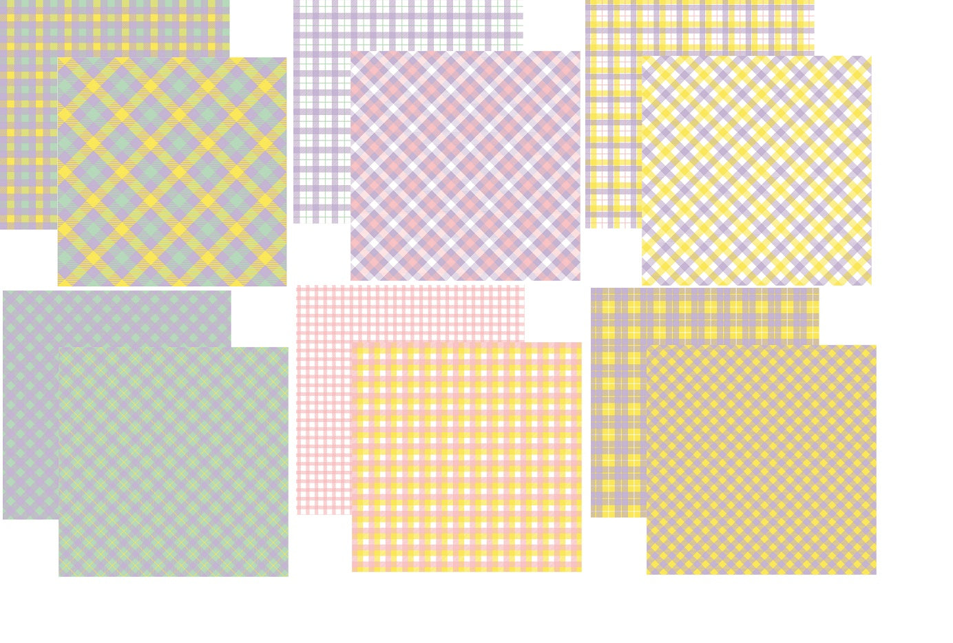 Pastel Plaid Scrapbook Paper Assortment Set by Reminisce