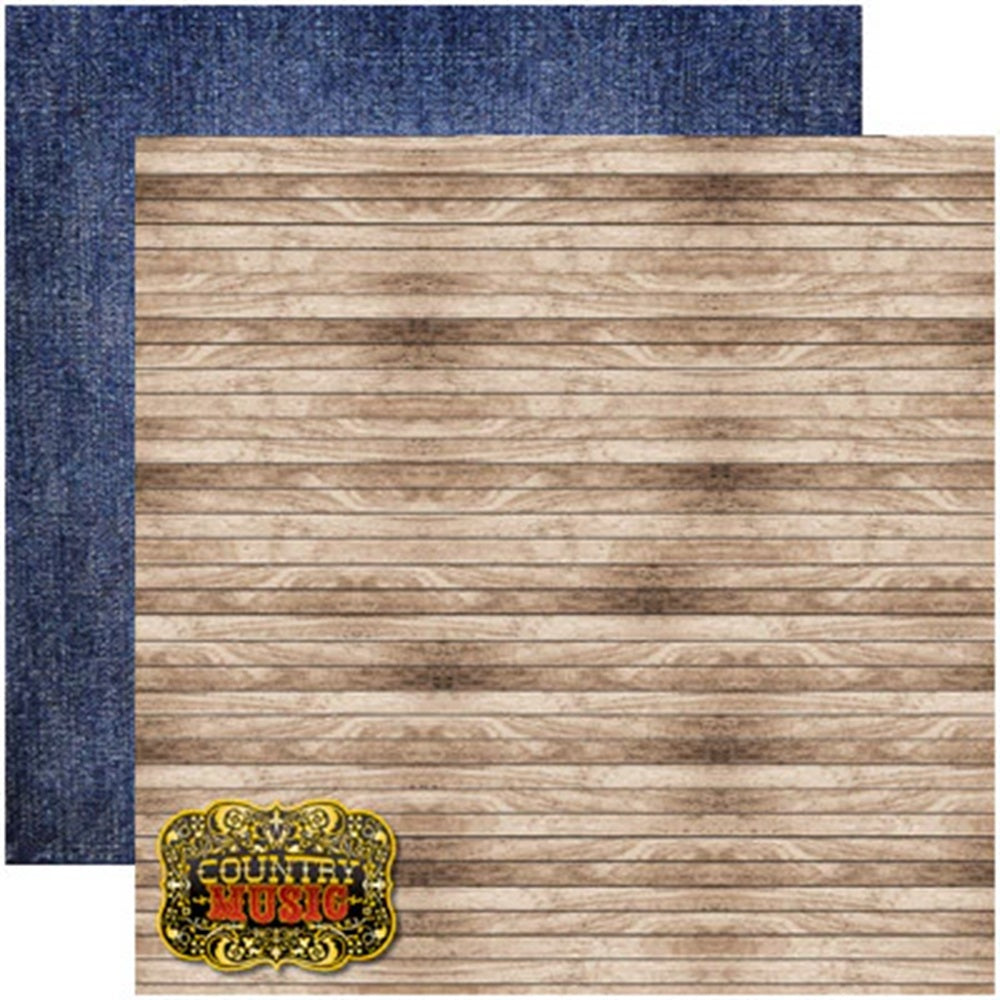 Reminisce Country Music Scrapbook Paper