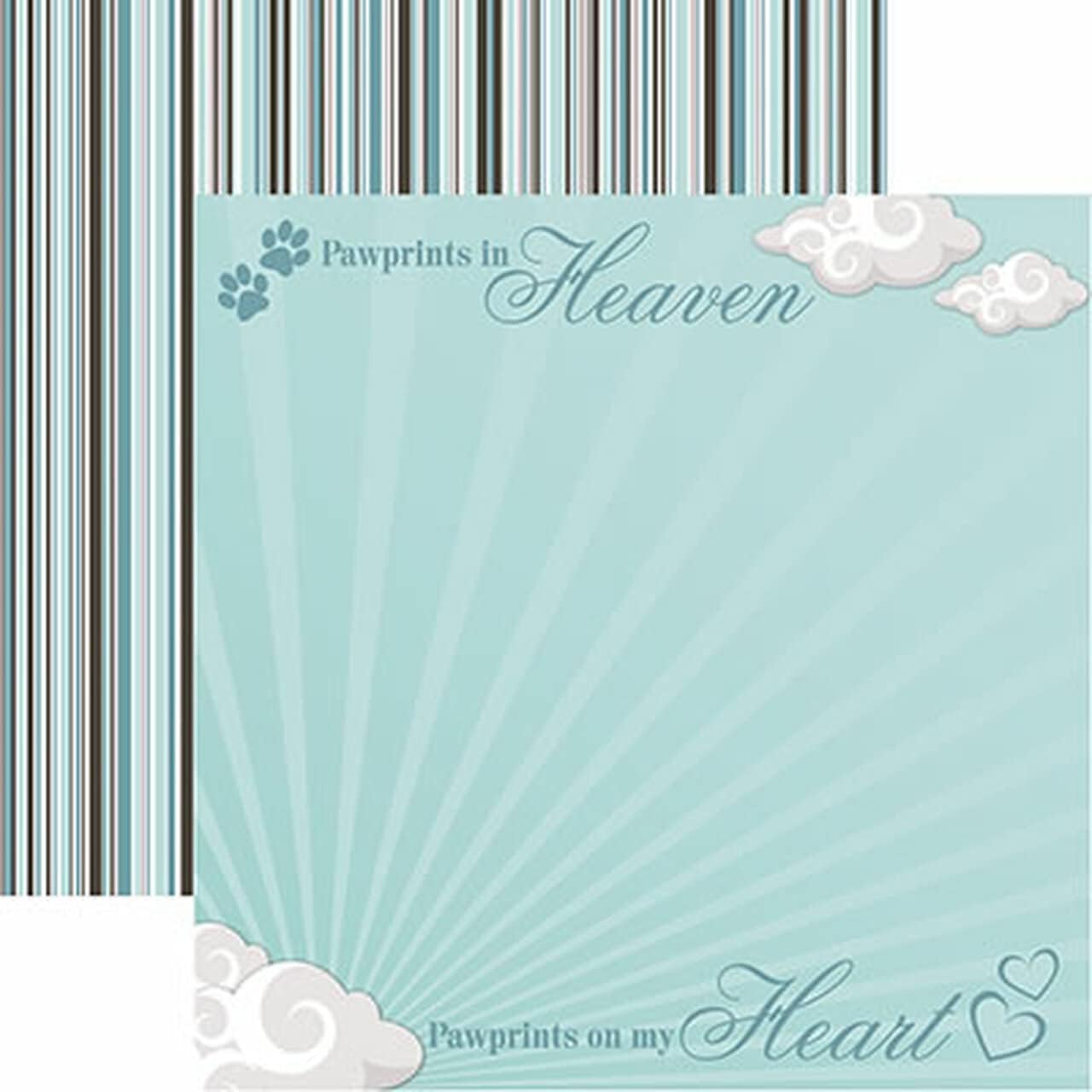 Reminisce Pawprints in Heaven Scrapbook Paper