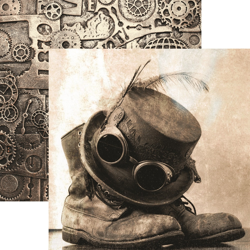 Reminisce Simply Steampunk The Explorer Scrapbook Paper