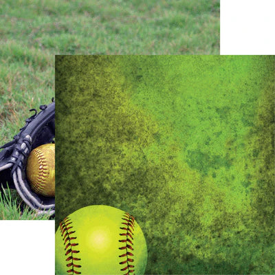 Softball - Softball Collection 2 12x12 Scrapbook Paper