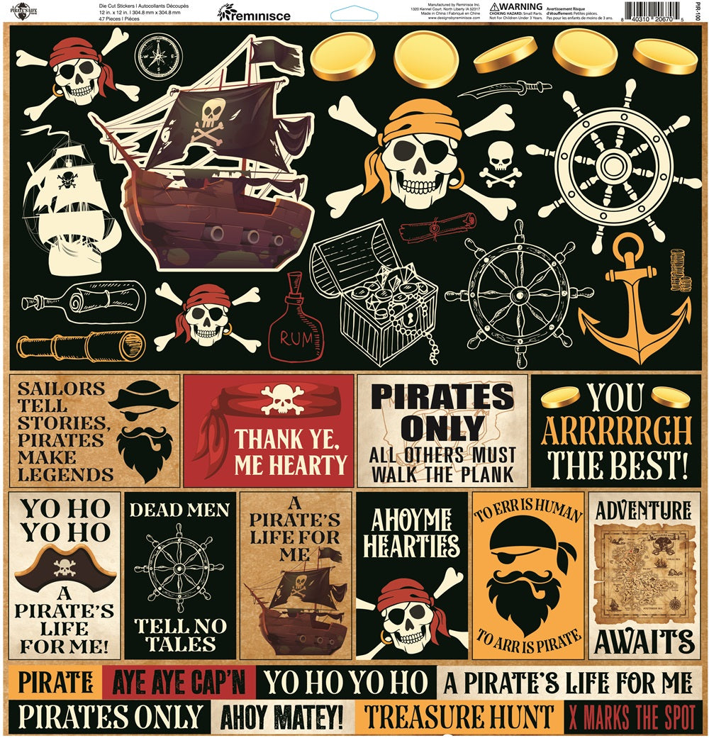 Reminisce A Pirates Life Stickers