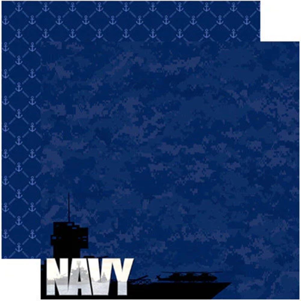 Navy signature Series Scrapbook Paper