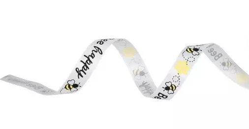 Satin Bee Happy Ribbon