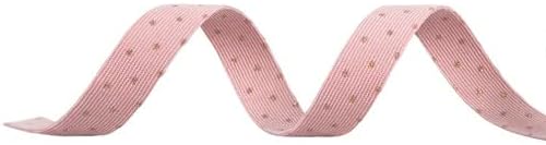 Rose Pink foil dot Ribbon