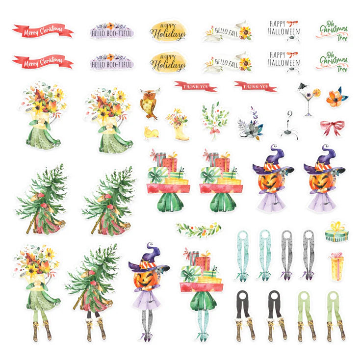 Dancin Watercolor Holidays Die Cut Set