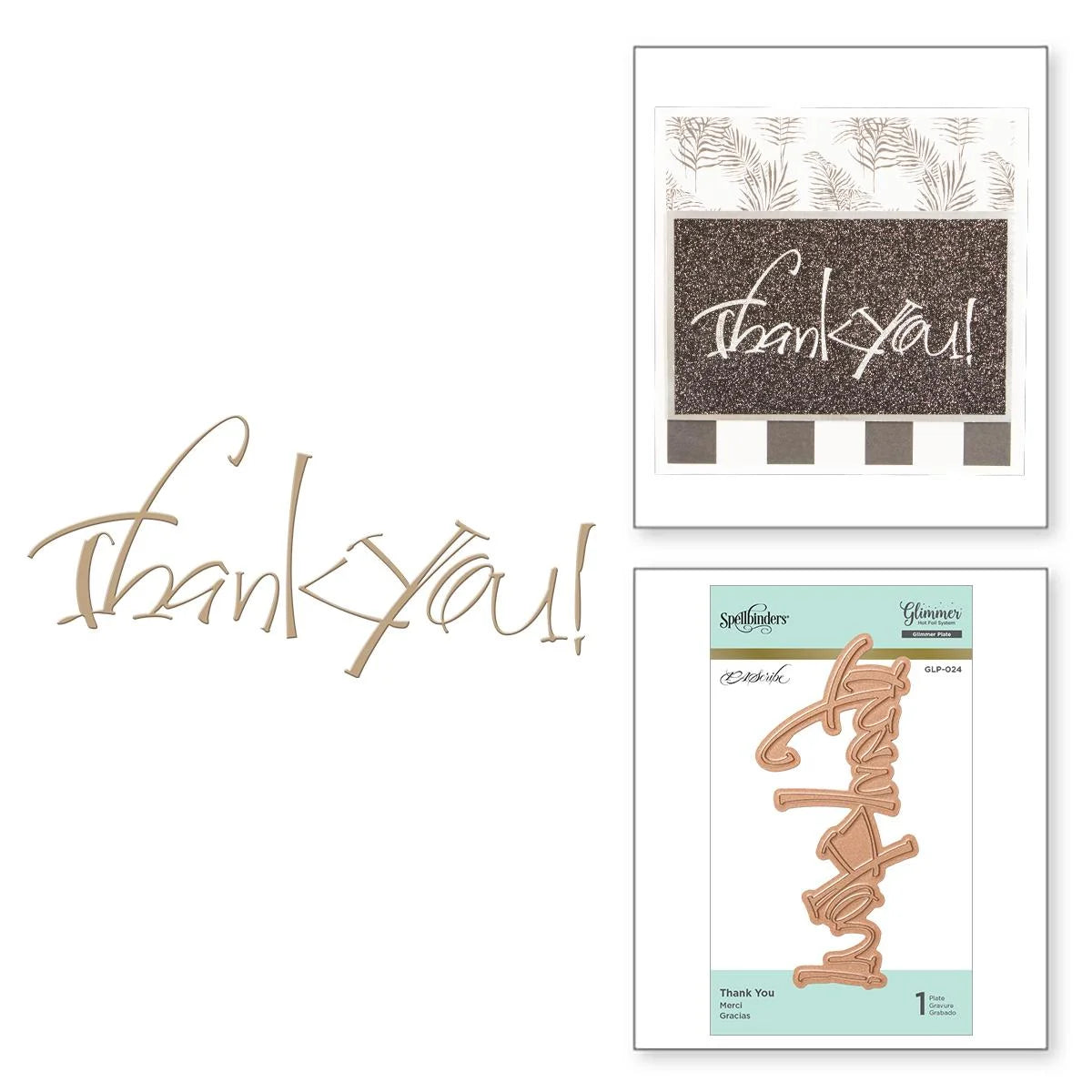 Spellbinders Thank You Glimmer Hot Foil Plate