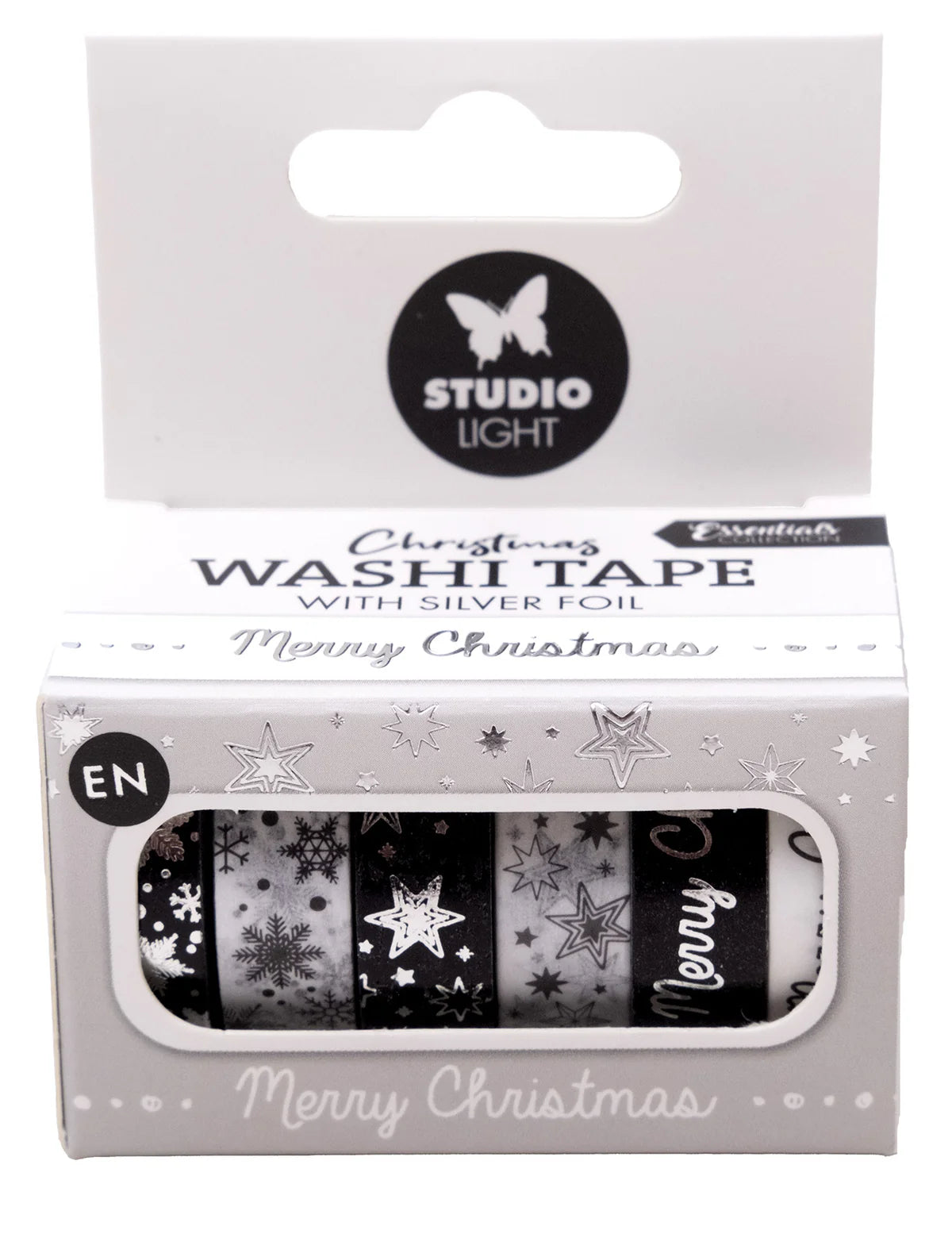 Studio Light Christmas Washi Tape black White Silver