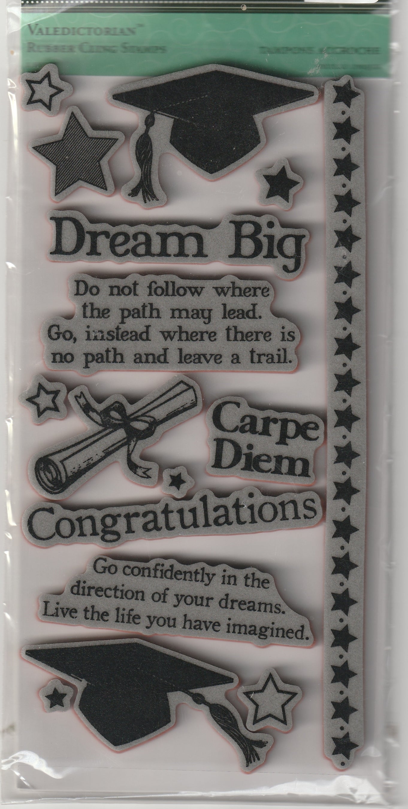 TPC Valedictorian Graduation Cling Stamp Set