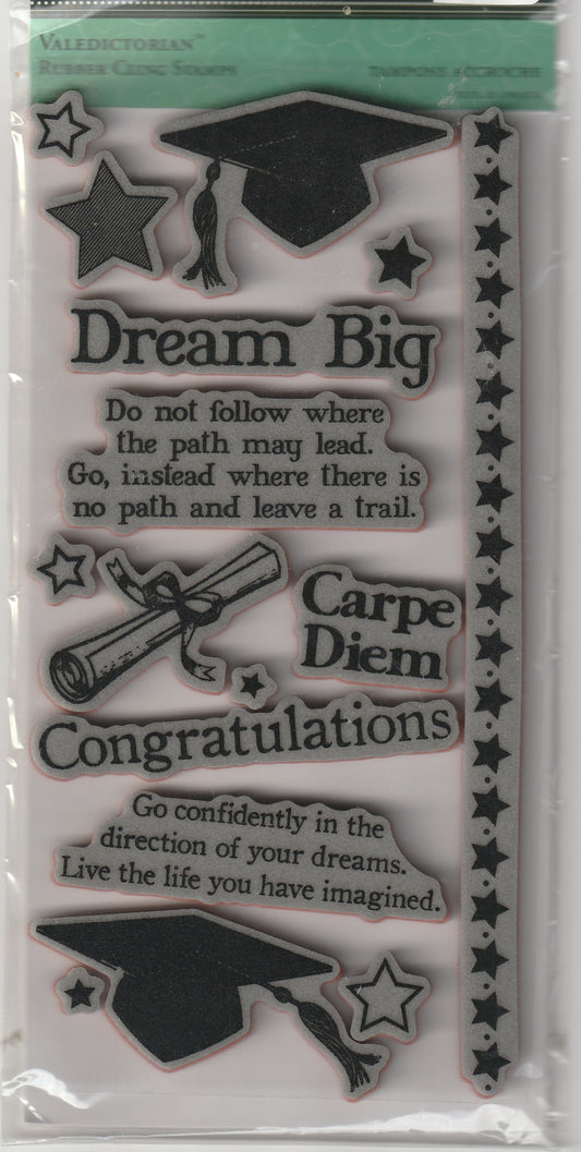 TPC Valedictorian Graduation Cling Stamp Set