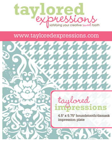 Taylored Expressions Impression Plate Houndstooth Damask