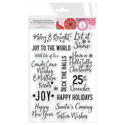 Tonic Studios A Candy Cane Christmas Sentiments Stamp Set