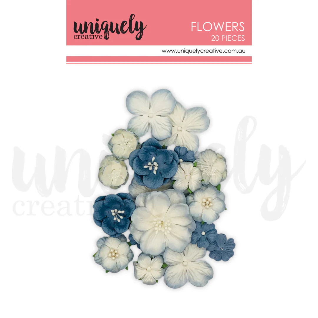 Uniquely Creative flowers Dusty blue