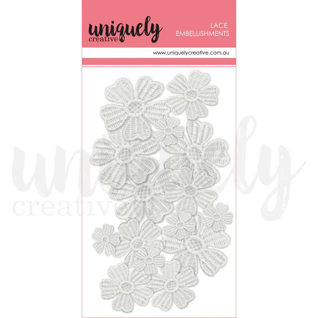 Mixed Lace Flowers Embellishments