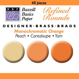 Bazzill Monochromatic Orange Brads