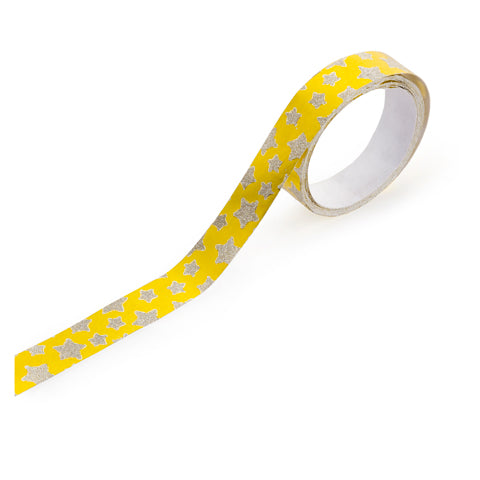 Gold Foil Sparkle Washi Tape with Stars