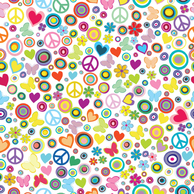 Groovy Flower Power Scrapbook Paper