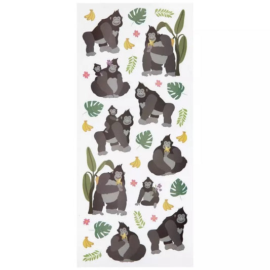 Gorilla Zoo Jungle Animal Stickers - 34 Pieces