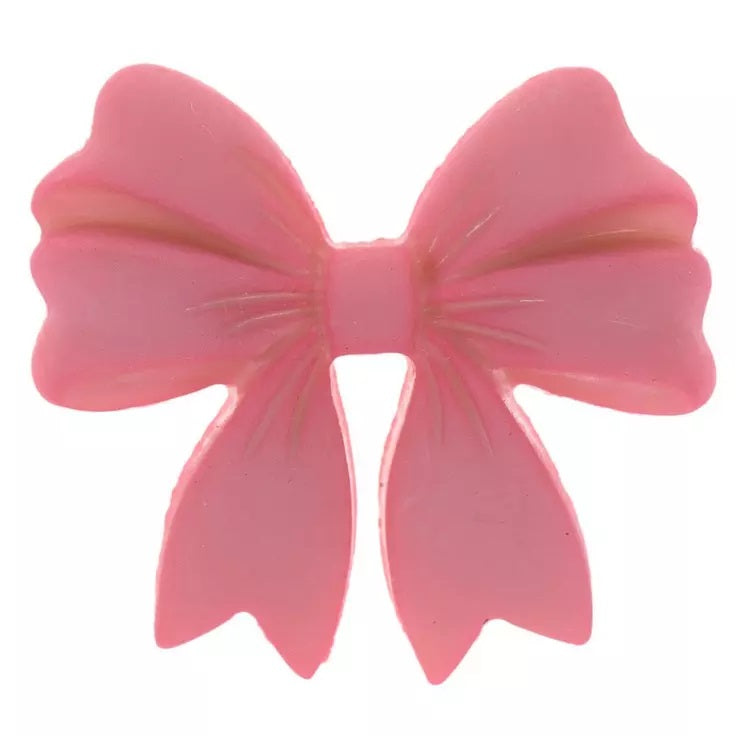 Pink Bow Embellishments Shank Buttons - 6 Pieces