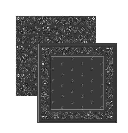 Black Bandana Scrapbook Paper