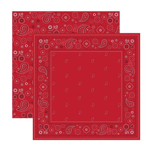 Red Bandana Scrapbook Paper