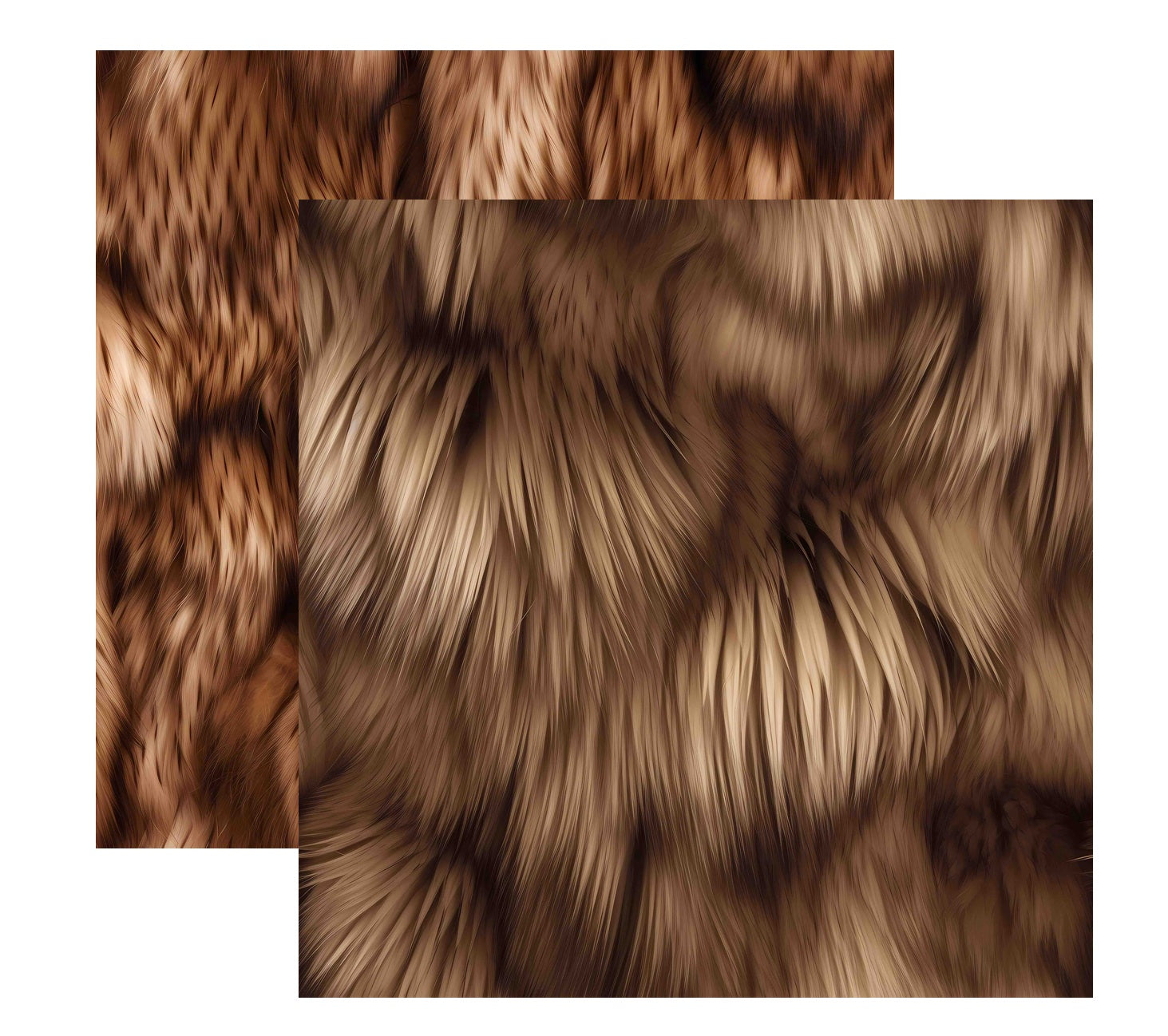 Brown Animal Fur Scrapbook Paper