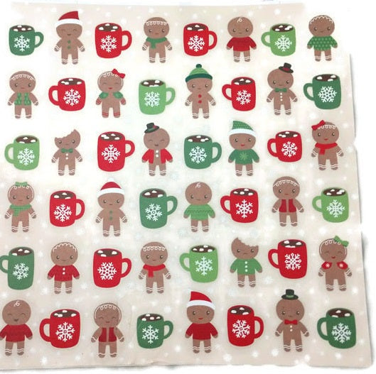 Christmas Gingerbread and Hot Cocoa Scrapbook Paper