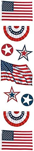 American Flag Bunting Stickers Set