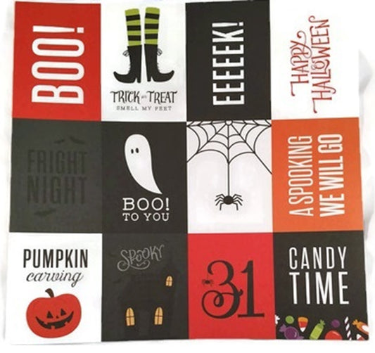 Halloween Boo Pocket Pages 12x12 Scrapbook Paper - 4 Sheets