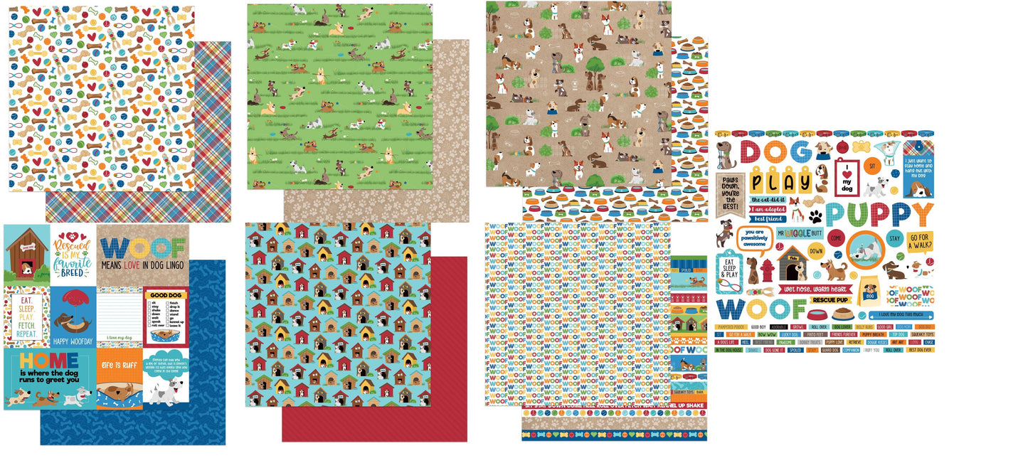 Go For a Walk - Dog Lover Dog Scrapbook Paper 12x12 – Country Croppers