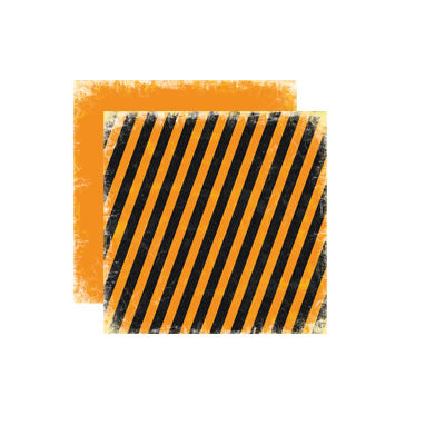 Road Signs Construction Orange Scrapbook paper