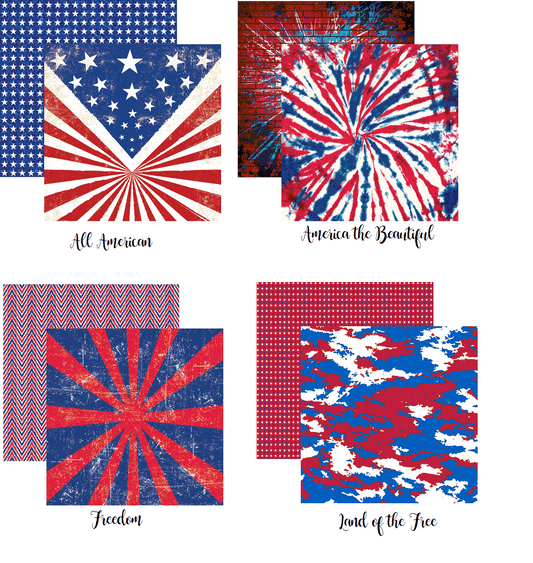 Reminisce all American Scrapbook Paper Assortment Set