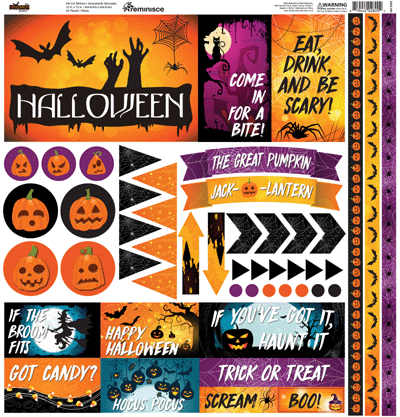 Halloween Night 12x12 Scrapbook Stickers Sheet