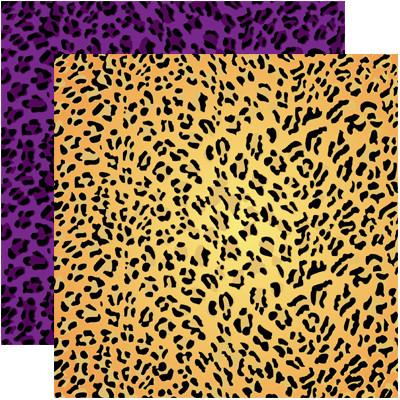 Reminisce Cheetah Junglelicious Scrapbook Paper