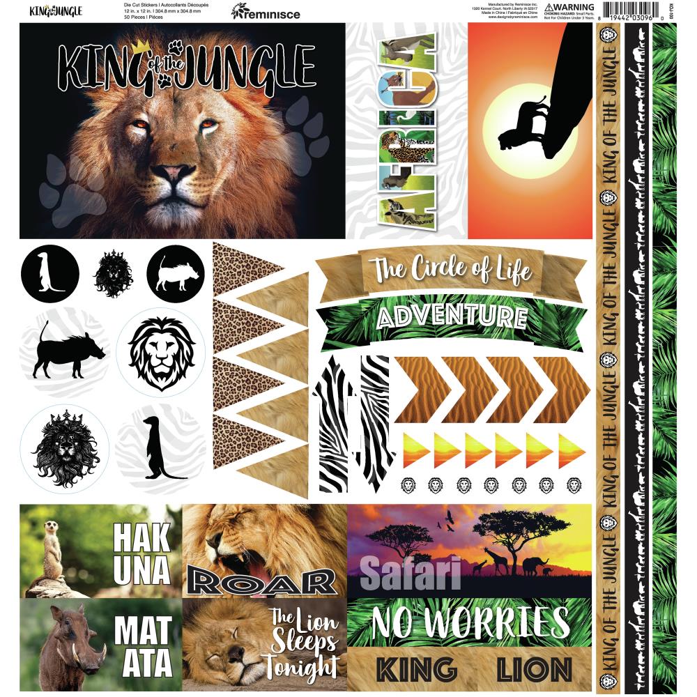 Reminisce King of the Jungle Stickers