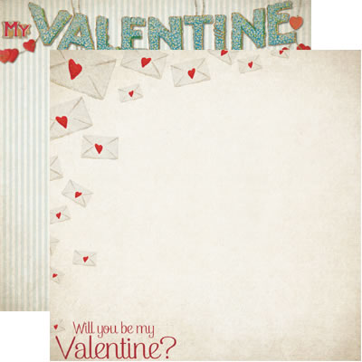 Reminisce My Sweet Valentine Scrapbook Paper