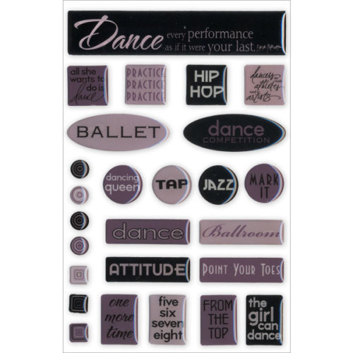 The Dance Studio epoxy Stickers