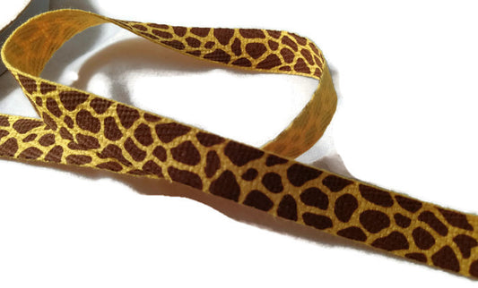 Giraffe Print Twill Ribbon