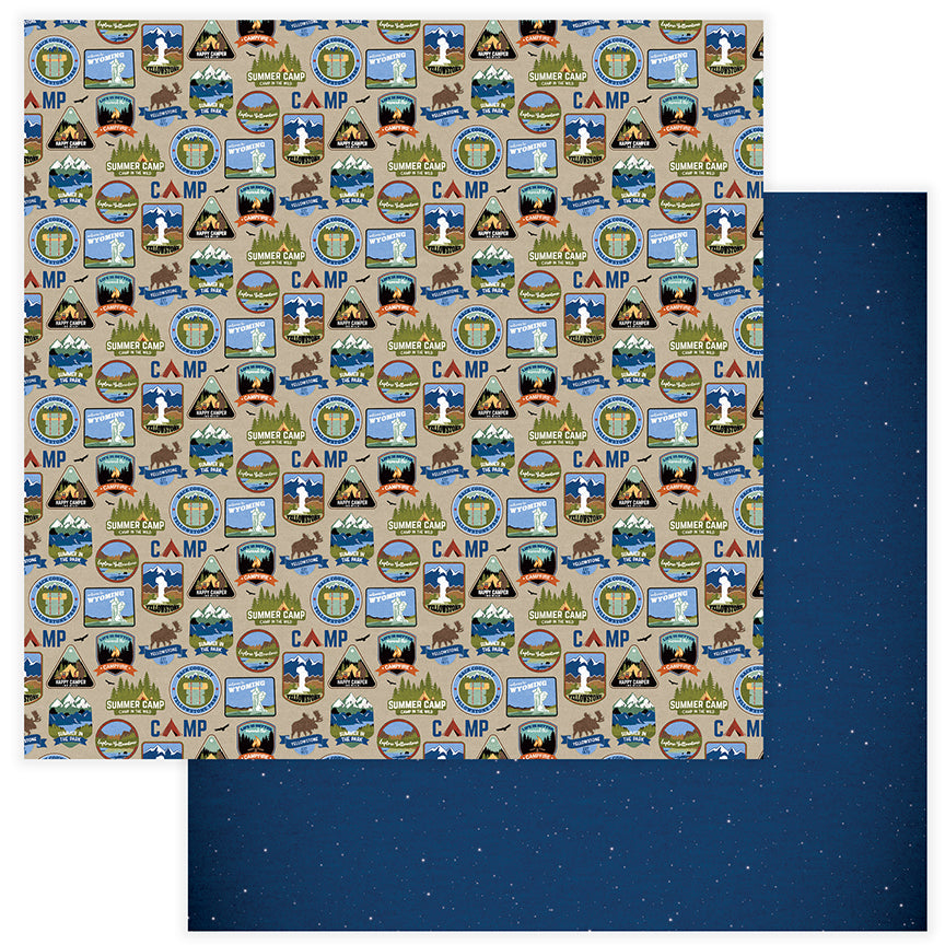 Yellowstone Campground Scrapbook Paper