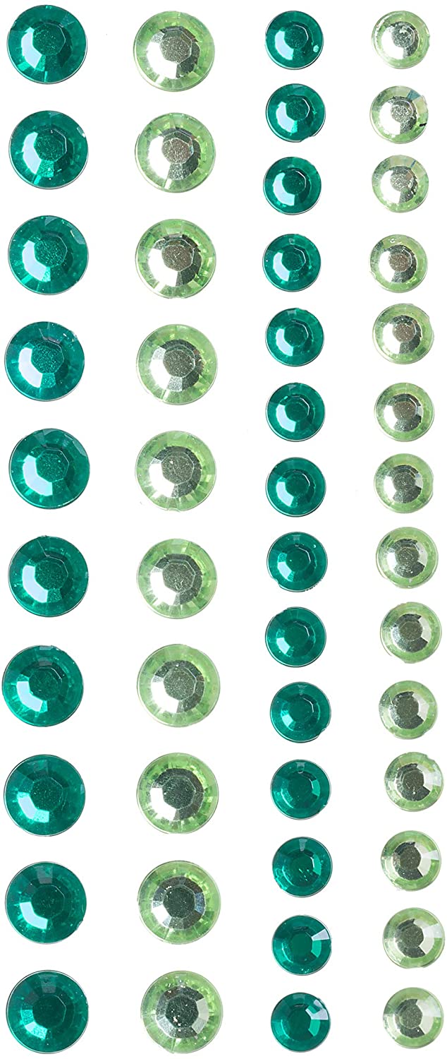 Green Bling Rhinestone Stickers