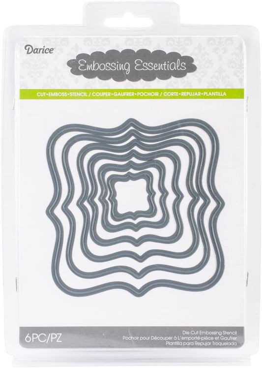 Embossing Essentials Dies, Nesting Squares, 6-Pack